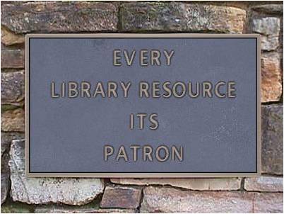 Every library resource its patron